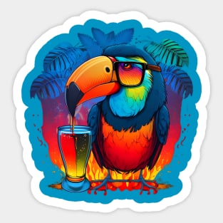 Hector toucan, miami style Sticker